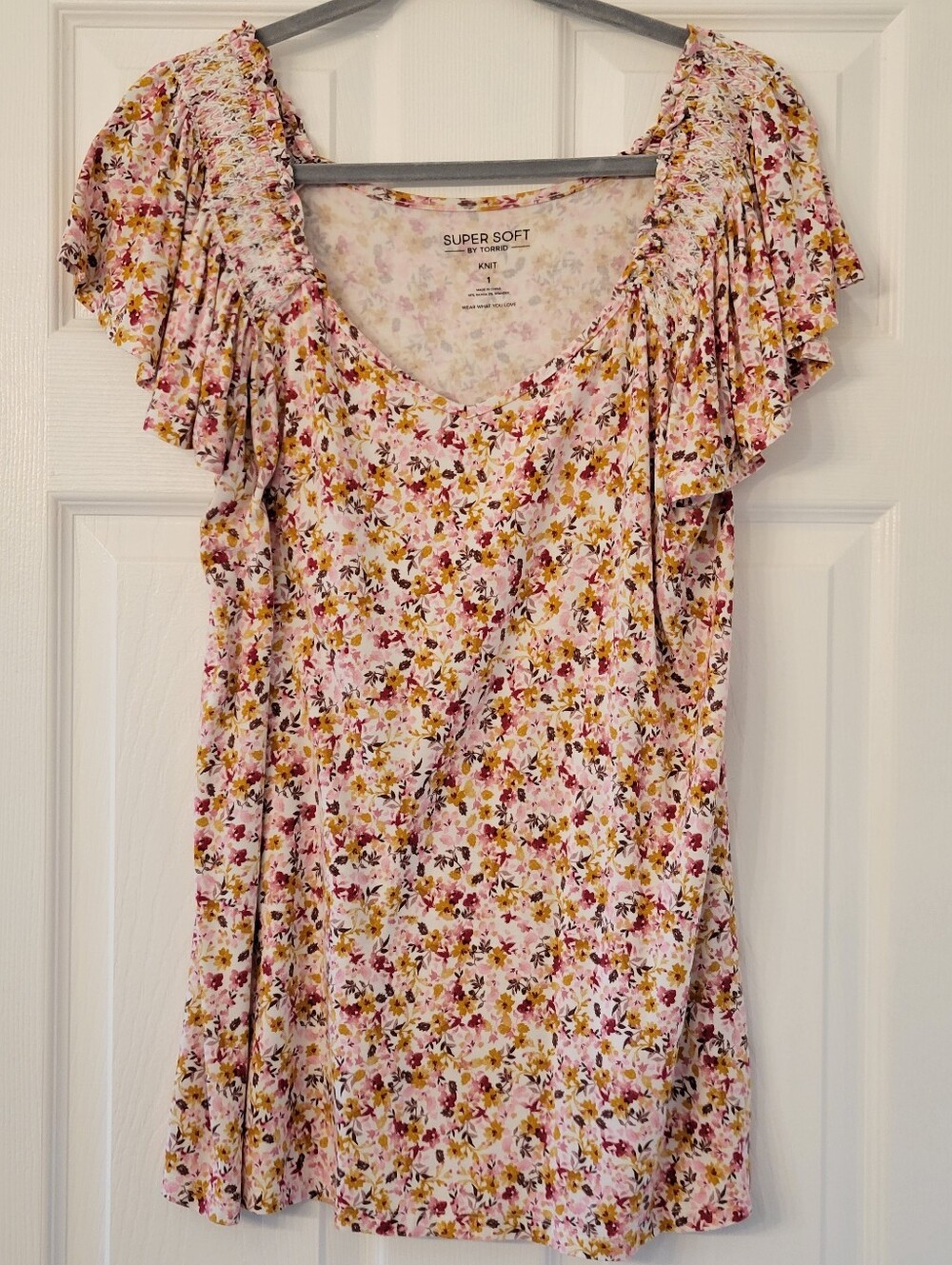 Torrid Super Soft Flutter Sleeve Top - Picture 1 of 6